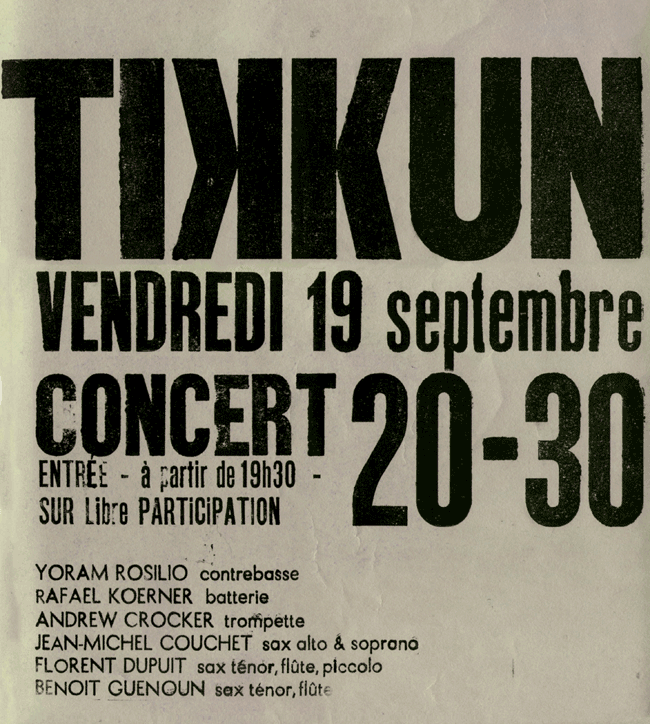 invitation, concert de Tikkun